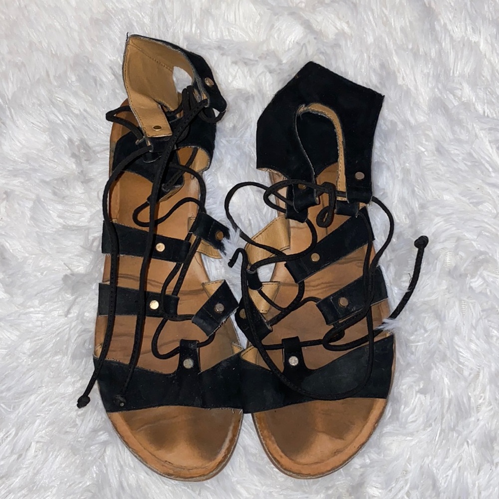 Dolce Vita Gladiator Black Sandals Sz 9 Women Open Toe